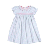 MFL-540 MINI FLORAL  PIMA HAND SMK DRESS