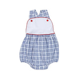 AMA-230 AMERICANA BLUE PLAIDS PIMA SUN BUBBLE