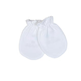 WWP-021 White  Mittens White Picot Trim.