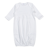 WWP-020 White  Gown White Picot Trim. Cut on Chest