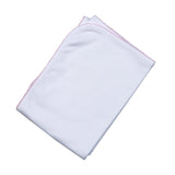 WPP-016 White  Receiving Blanket  Pink Picot Trim 28"x 29".