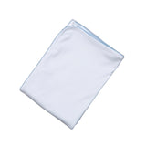 WBP-016 White  Receiving Blanket  Blue Picot Trim 28"x 29".