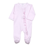 PST-014 Pink Stripes Zipper footie.