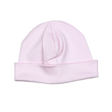PPP-015 Pink  Beanie Pink Picot Trim.