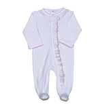 PDT-014 Pink Dots Zipper footie.