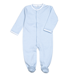 BST-012 Blue Stripes Snap footie.