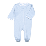 BST-014 Blue Stripes Zipper footie.