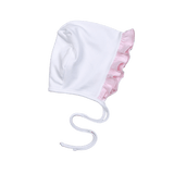 LIL-015 Lily  White and Pink Bonnet.