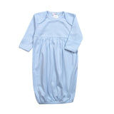 BBP-020 Blue  Gown Blue Picot Trim. Cut on Chest