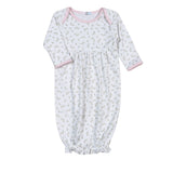 BEL-012 Bella Pink   Floral Pima Gown