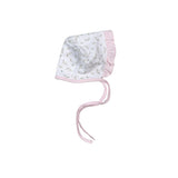 BEL-015 Bella Pink   Floral Pima Bonnet