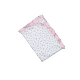 BEL-016 Bella Pink   Floral Pima Receiving Blanket