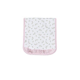 BEL-017 Bella Pink   Floral Pima  Burping Pad