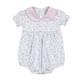 BEL-030 Bella Pink   Floral Pima Short Sleeves Bubble