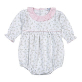 BEL-130 Bella Pink   Floral Pima Long sleeves Bubble