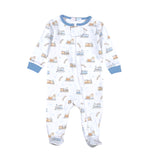 CHO-114 The Choo Choo Collection Pima Zipper Footie