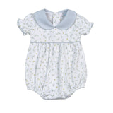 MIA-030 Mia Blue Floral Pima Short Sleeves Bubble