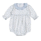 MIA-130 Mia Blue Floral Pima Long sleeves Bubble