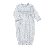 MIA-419 Mia Blue Floral Hand Smk Gown