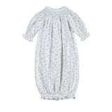 MIA-519 Mia Blue Floral Hand Smk Bishop Gown