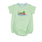 MLD-030 Green Mallard Duck Pima  Applique Bubble