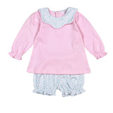 NCL-132 Nicolle Scallop  Pima Bloomers set