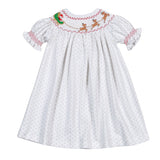 SSL-940 Santa's Sleigh Hand Smk Pima Bishop Dress