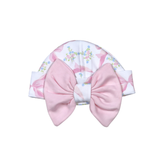 BOW-215 PINK BOWS  PIMA  BONNET