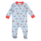 CAJ-014 Cajun Christmas Pima Zipper Footie