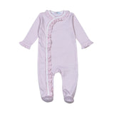 PGG-012 Pink Gingham Snap footie.
