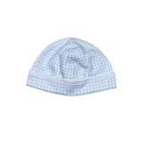 BGG-015 Blue Gingham Beanie.