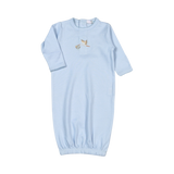 WEL-019 Blue Welcome Baby Hand Embroidered Gown