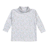 VIV-010 Vivian Floral Pima turtleneck