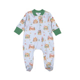 GIN-014 Gingerbread House Pima Zipper Footie