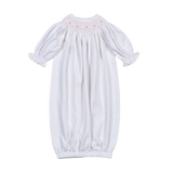 PDS-919 Sally Pink Dots Hand SMK Bishop Pima Gown