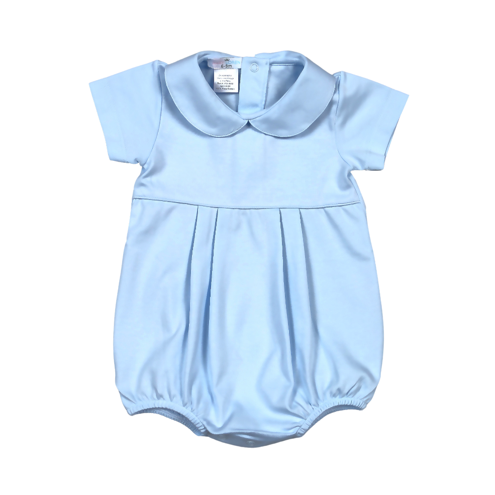 BLU-230 Blue baby collar Pima bubble