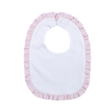 LIL-017 Lily White and Pink Ruffles Bib.