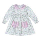 TRP-240 Pink Christmas Trees Pima Dress