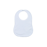 WBP-017 White  Bib Blue Picot Trim.