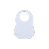 WPP-017 White  Bib Pink Picot Trim.