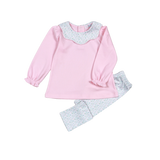 NCL-120 Nicolle Scallop  Pima pants set