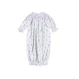 ZOE-519 Zoe Floral Hand Smocked Bishop Gown