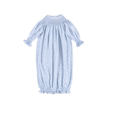 IVY-519 Ivy Floral Hand Smocked Bishop Gown
