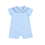 BBB-930 Blue Pima White Trim Playsuit