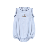 HMR-630 Blue Mariner Bear  Hand Hand Embroidery Bubble