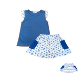 BBT-260 BLUE BONNET PIMA  SKORT SET