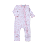 HGI-914  Gigi Pink Toile Ride Zipper Footie