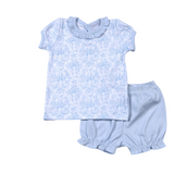 HSI-920  Sisi Blue Toile Ride Diaper Cover Set