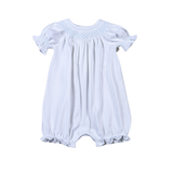 WBS-630 White and Blue Hand Smk Pima Bishop  Bubble