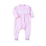 PPP-114 Pink   Pima Hand Smocked Footie